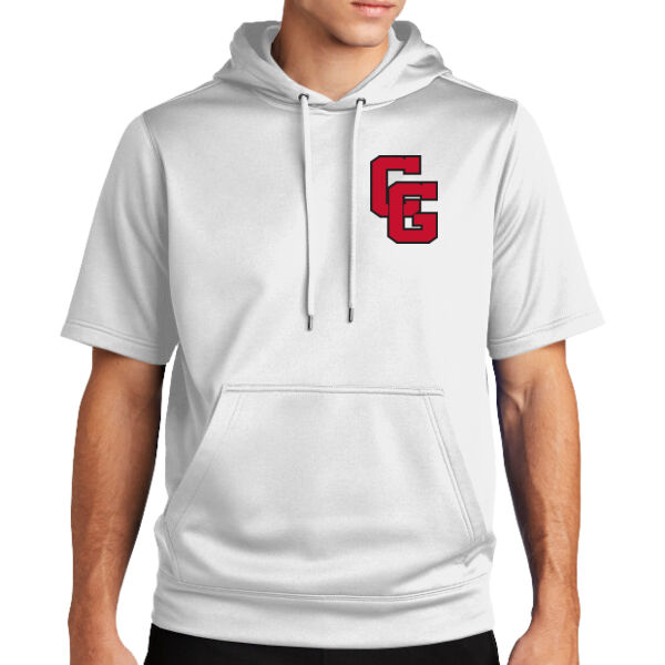 Sport-Tek Sport-Wick Fleece Short Sleeve Hooded Pullover - Printed Logo Thumbnail